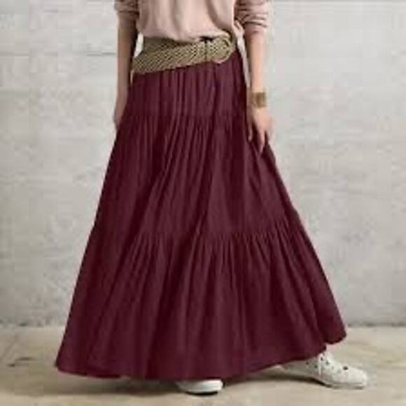 Asapo Collection maxi skirts Vintage women’s wine maxi skirt Large - Picture 1 of 4
